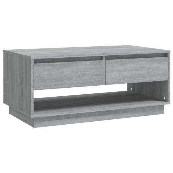 Couchtisch Grau Sonoma 102,5x55x44 cm Holzwerkstoff