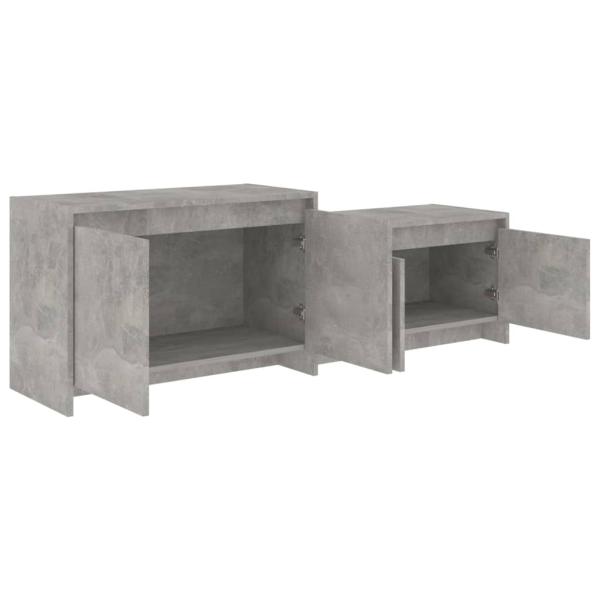 ARDEBO.de - TV-Schrank Betongrau 146,5x35x50 cm Holzwerkstoff