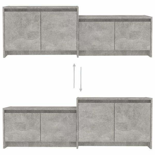 TV-Schrank Betongrau 146,5x35x50 cm Holzwerkstoff