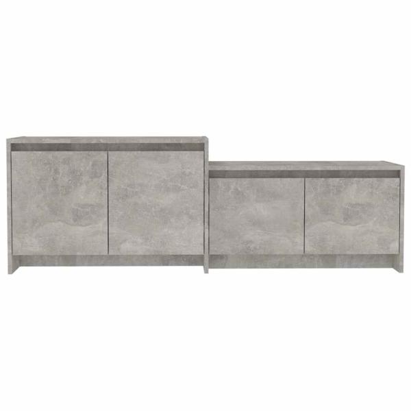 TV-Schrank Betongrau 146,5x35x50 cm Holzwerkstoff