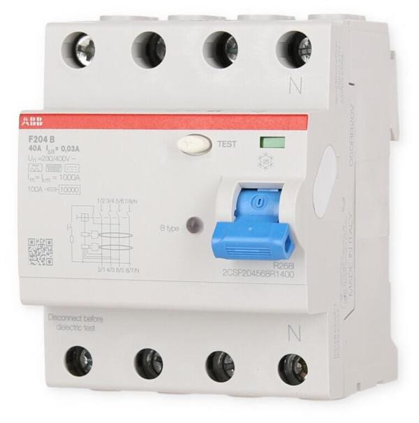 ABB F204B-40/0,03 FI-Schutzschalter Typ B (2CSF204568R1400)