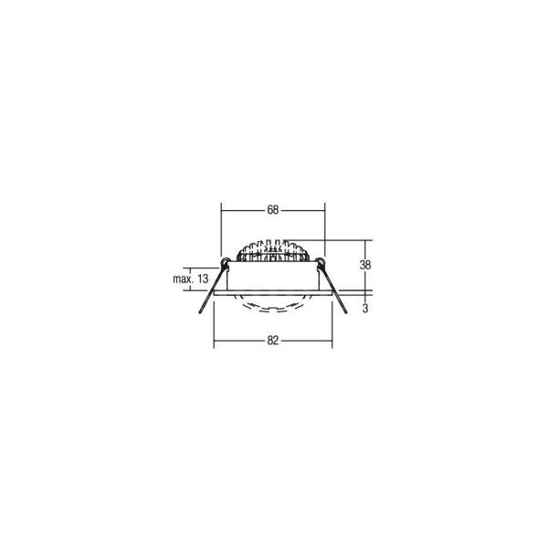 Brumberg LED-Einbaustrahler, 7W, 740lm, 3000K, chrom (12361023)