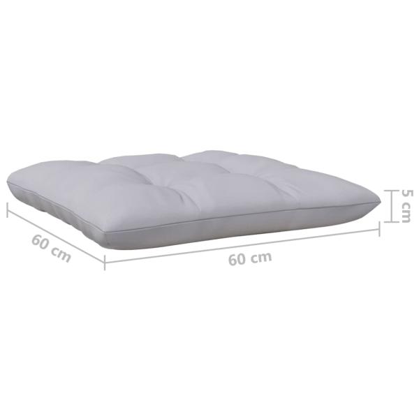 4-tlg. Garten-Lounge-Set mit Grauen Kissen Kiefernholz