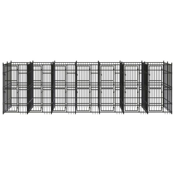 Outdoor-Hundezwinger Stahl 12,9 m²