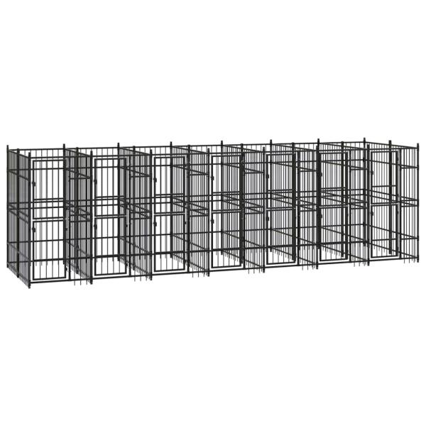 Outdoor-Hundezwinger Stahl 12,9 m²