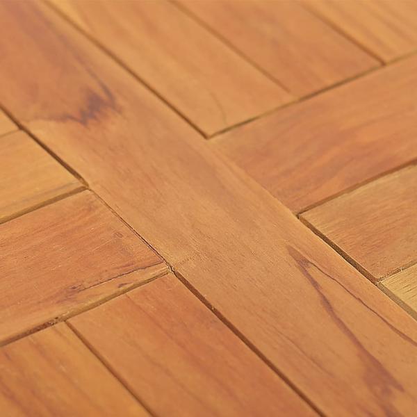 Tischplatte Massivholz Teak Rund 2,5 cm 40 cm