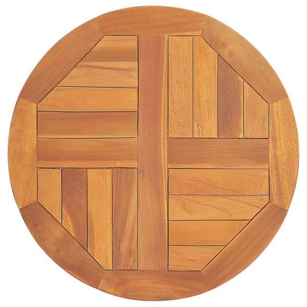 ARDEBO.de - Tischplatte Massivholz Teak Rund 2,5 cm 50 cm