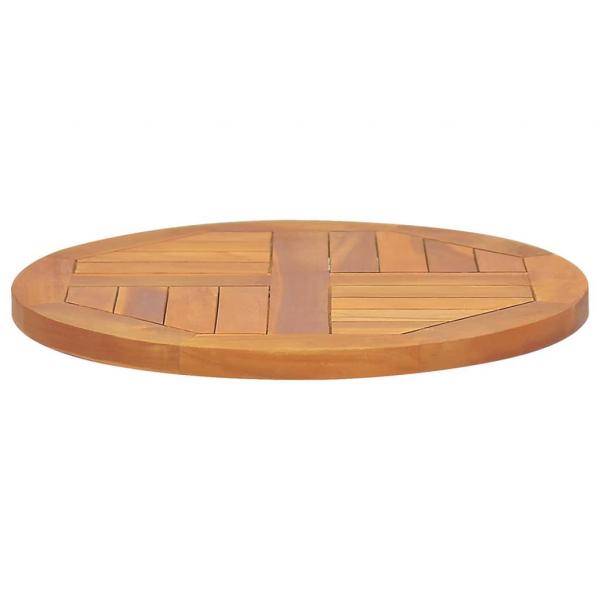 Tischplatte Massivholz Teak Rund 2,5 cm 50 cm