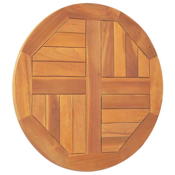 Tischplatte Massivholz Teak Rund 2,5 cm 50 cm