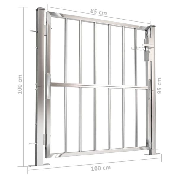 ARDEBO.de - Gartentor 100x100 cm Edelstahl