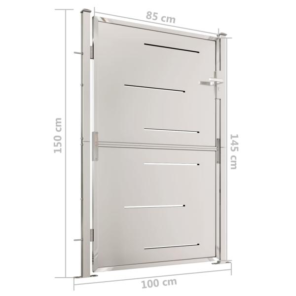 Gartentor 100x150 cm Edelstahl
