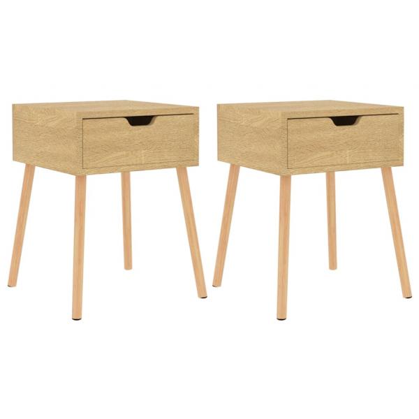 ARDEBO.de - Nachttische 2 Stk. Sonoma-Eiche 40x40x56 cm Holzwerkstoff