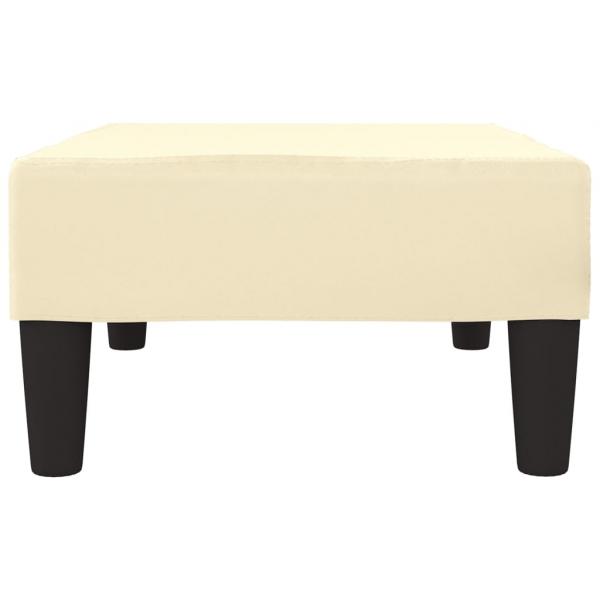 Fußhocker Creme 78x56x32 cm Kunstleder 