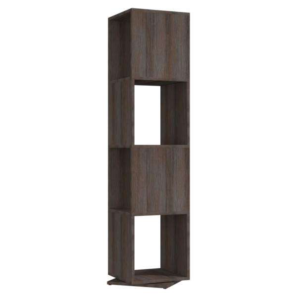 Drehregal Grau und Sonoma-Eiche 34,5x34,5x75,5 cm Holzwerkstoff