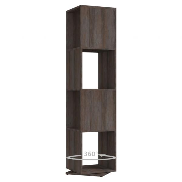 Drehregal Grau und Sonoma-Eiche 34,5x34,5x75,5 cm Holzwerkstoff