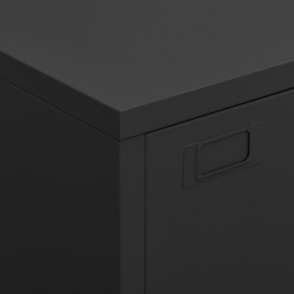 Lagerschrank Industrial Schwarz 75x40x115 cm Metall