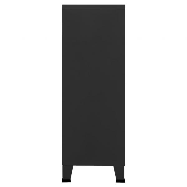 Lagerschrank Industrial Schwarz 75x40x115 cm Metall