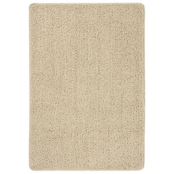 ARDEBO.de - Shaggy-Teppich Creme 120x170 cm Rutschfest