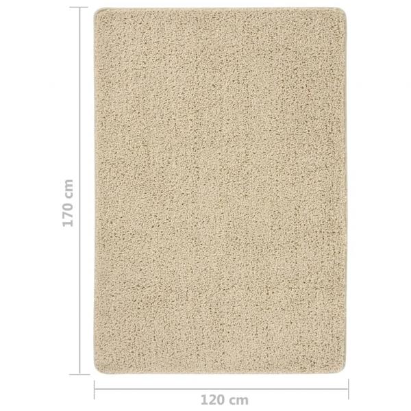 Shaggy-Teppich Creme 120x170 cm Rutschfest