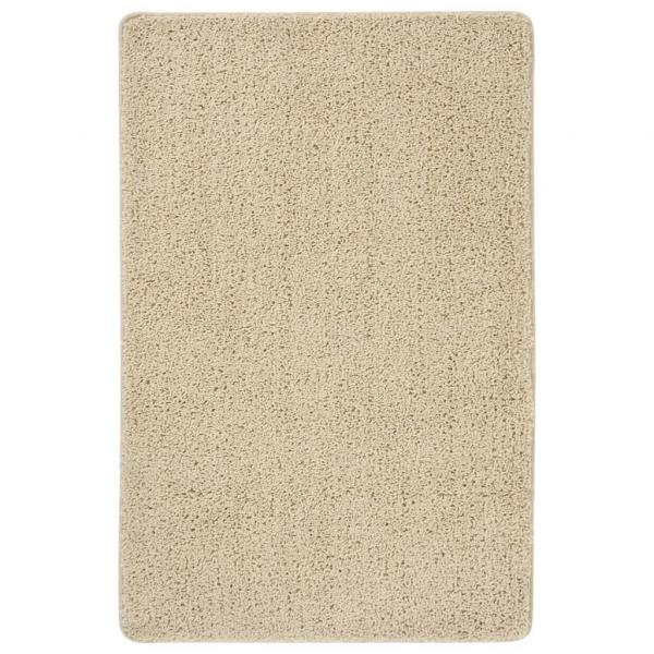 ARDEBO.de - Shaggy-Teppich Creme 200x290 cm Rutschfest