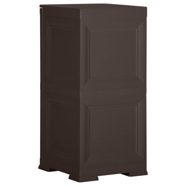 ARDEBO.de - Kunststoffschrank 40x43x85,5 cm Holzdesign Braun