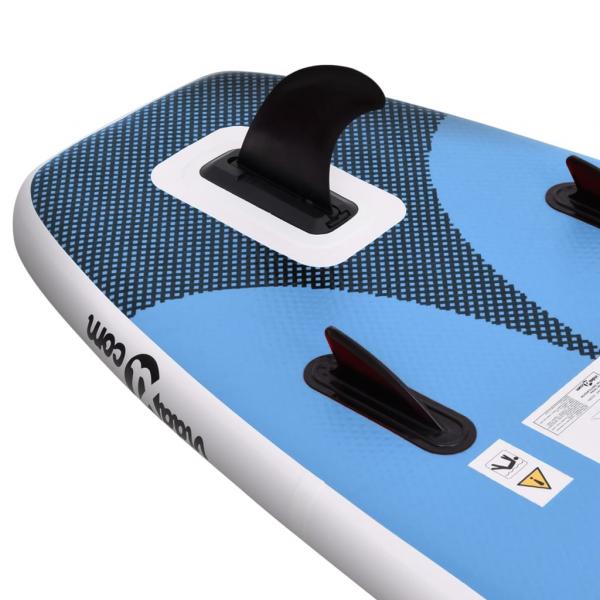 SUP-Board-Set Aufblasbar Blau 300x76x10 cm