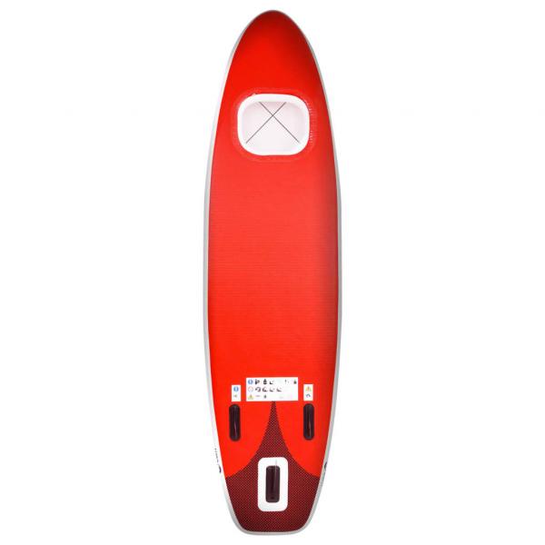 SUP-Board-Set Aufblasbar Rot 360x81x10 cm