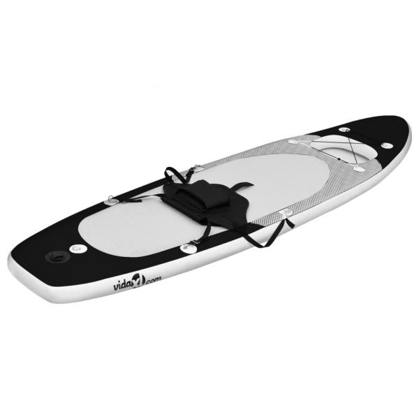 SUP-Board-Set Aufblasbar Schwarz 360x81x10 cm