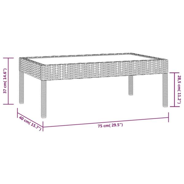8-tlg. Garten-Lounge-Set mit Auflagen Poly Rattan Schwarz