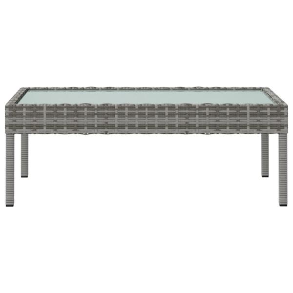 16-tlg. Garten-Lounge-Set mit Auflagen Poly Rattan Grau