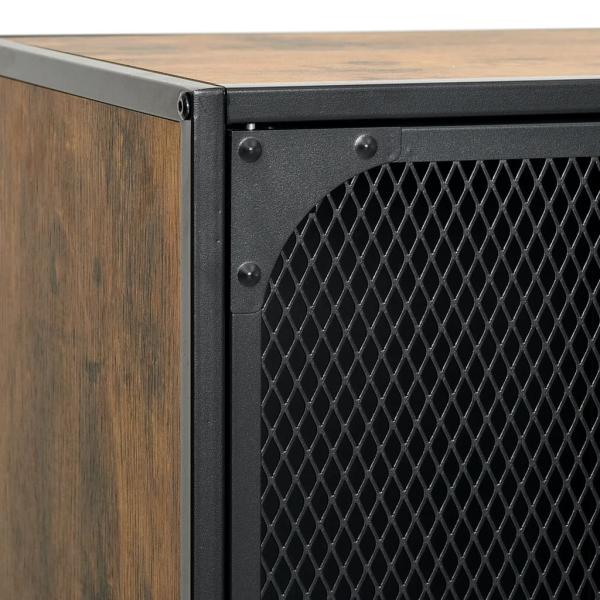 Lagerschränke 2 Stk. Rustikal Braun 72x36x82 cm Metall und MDF