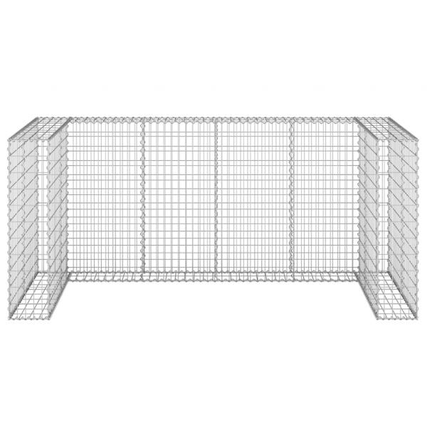 Gabionenwand für Mülltonnen Verzinkter Stahl 254x100x110 cm
