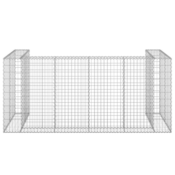 Gabionenwand für Mülltonnen Verzinkter Stahl 254x100x110 cm