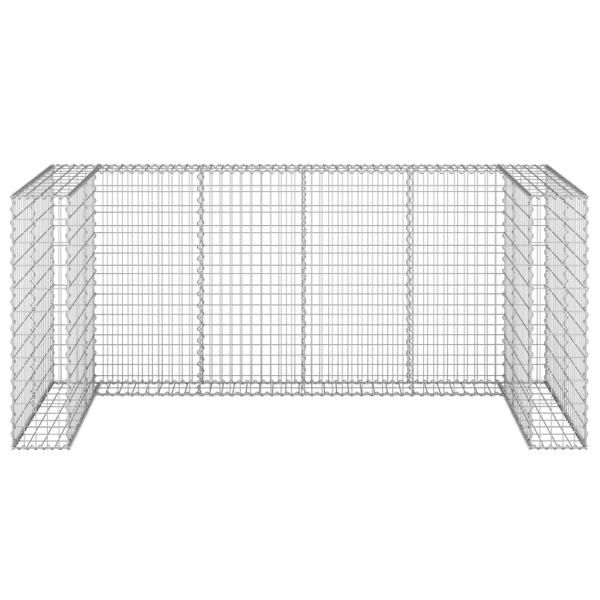Gabionenwand für Mülltonnen Verzinkter Stahl 254x100x110 cm