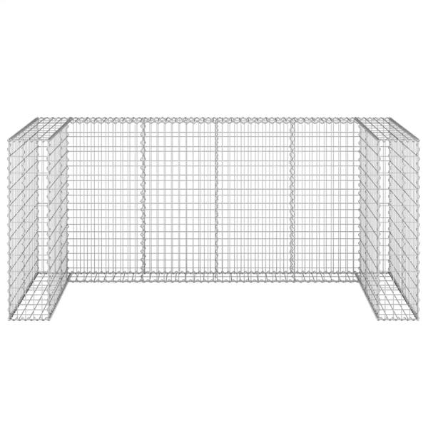 Gabionenwand für Mülltonnen Verzinkter Stahl 254x100x110 cm