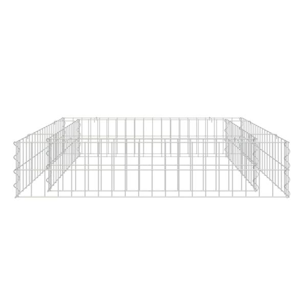  Gabionen-Hochbeet Verzinkter Stahl 100x100x20 cm