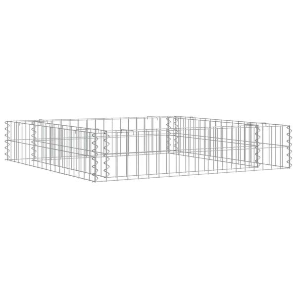  Gabionen-Hochbeet Verzinkter Stahl 100x100x20 cm