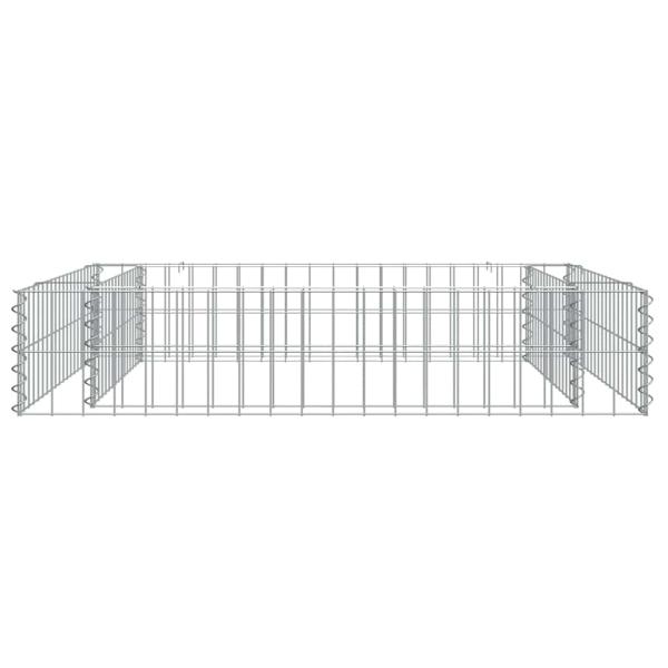  Gabionen-Hochbeet Verzinkter Stahl 100x100x20 cm