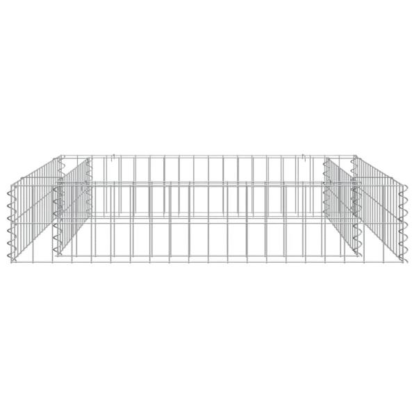  Gabionen-Hochbeet Verzinkter Stahl 100x100x20 cm