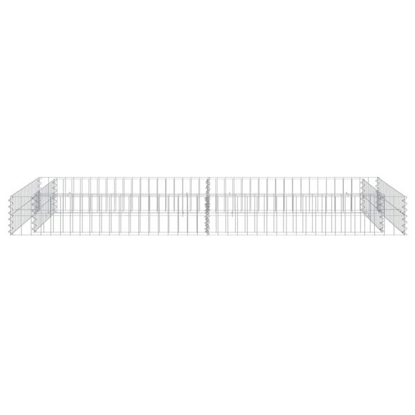 Gabionen-Hochbeet Verzinkter Stahl 200x100x20 cm