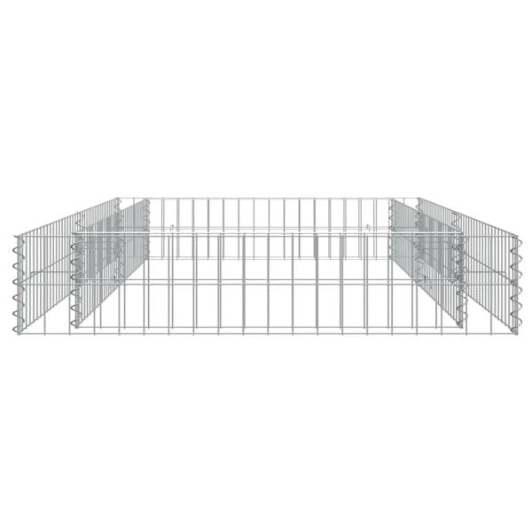 Gabionen-Hochbeet Verzinkter Stahl 200x100x20 cm