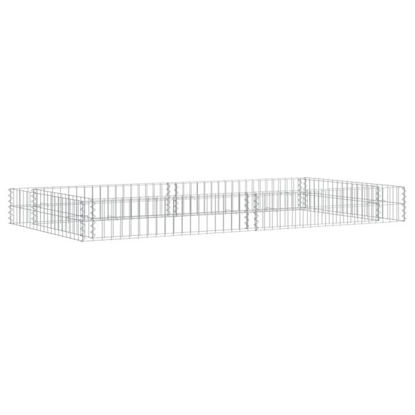 Gabionen-Hochbeet Verzinkter Stahl 200x100x20 cm