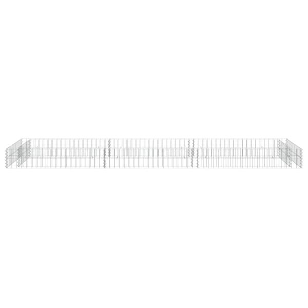 Gabionen-Hochbeet Verzinkter Stahl 300x100x20 cm