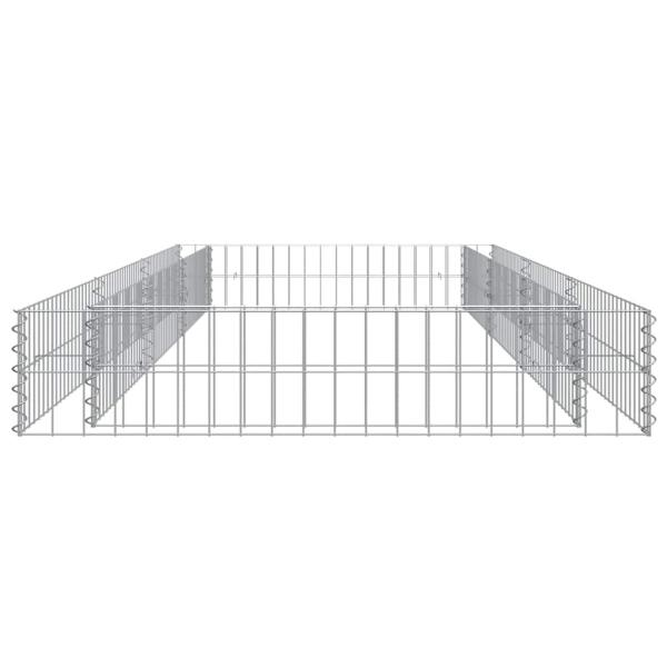  Gabionen-Hochbeet Verzinkter Stahl 300x100x20 cm