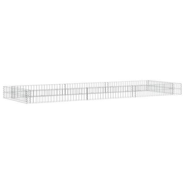 Gabionen-Hochbeet Verzinkter Stahl 300x100x20 cm