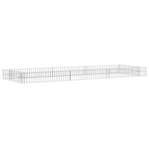  Gabionen-Hochbeet Verzinkter Stahl 300x100x20 cm