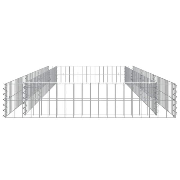  Gabionen-Hochbeet Verzinkter Stahl 300x100x20 cm