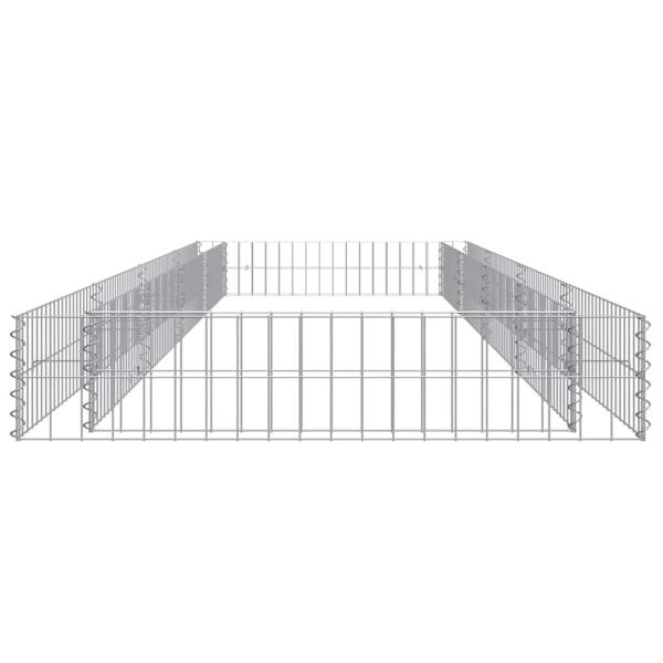 Gabionen-Hochbeet Verzinkter Stahl 400x100x20 cm