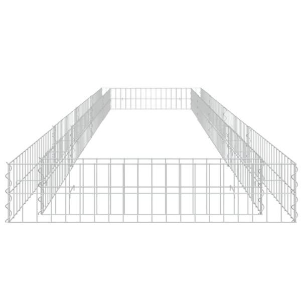 Gabionen-Hochbeet Verzinkter Stahl 400x100x20 cm