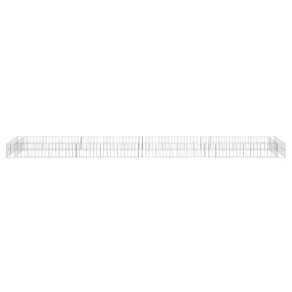 Gabionen-Hochbeet Verzinkter Stahl 400x100x20 cm